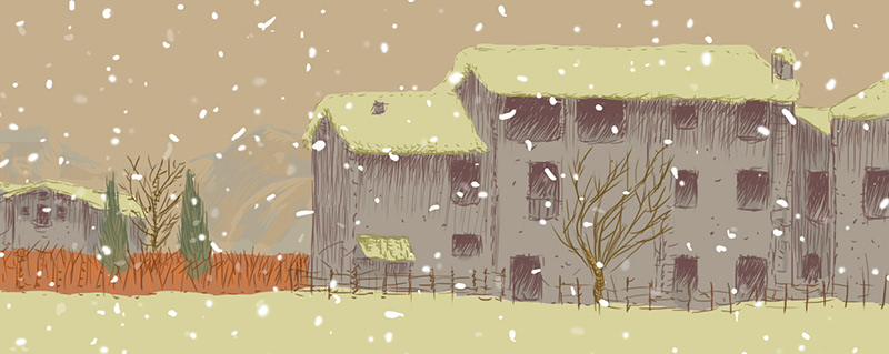 winter snow child childhood Graphic Novel comic bande dessinée photo Picture francesco dibattista Landscape countryside land farmland digital coloring