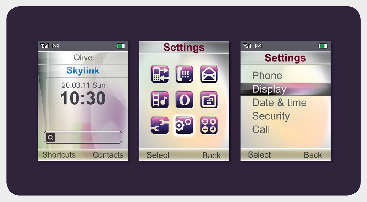 SKYLINK  icon  mobile phone  Theme  tulip  Purple  blue  Pink 