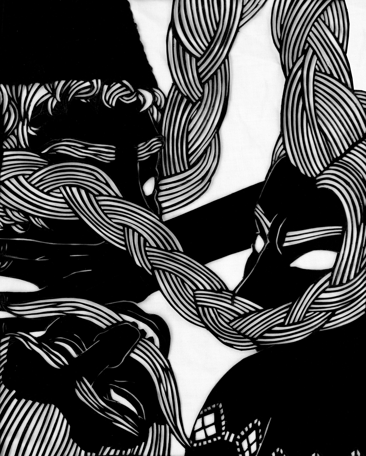 wild TALES bulgarian nikolay haytov papercuts shadow black albena Limoni art book papercut illustration