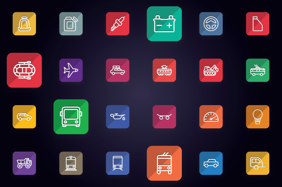 transportation car flat icons Transport Icons line icons ios icons thin line design Vehicle glyph icons free icon set android icons infographic vector icons