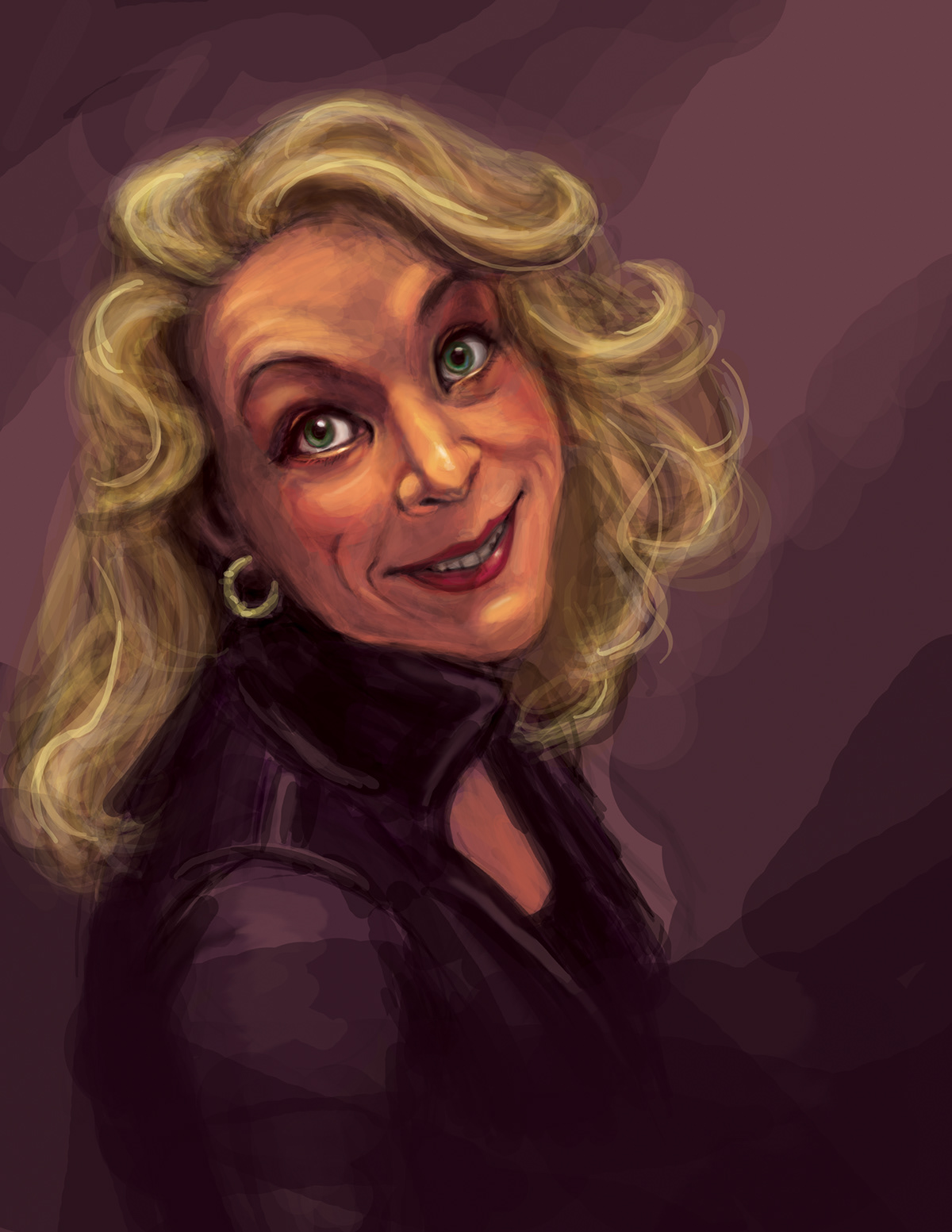 digital painting portrait female