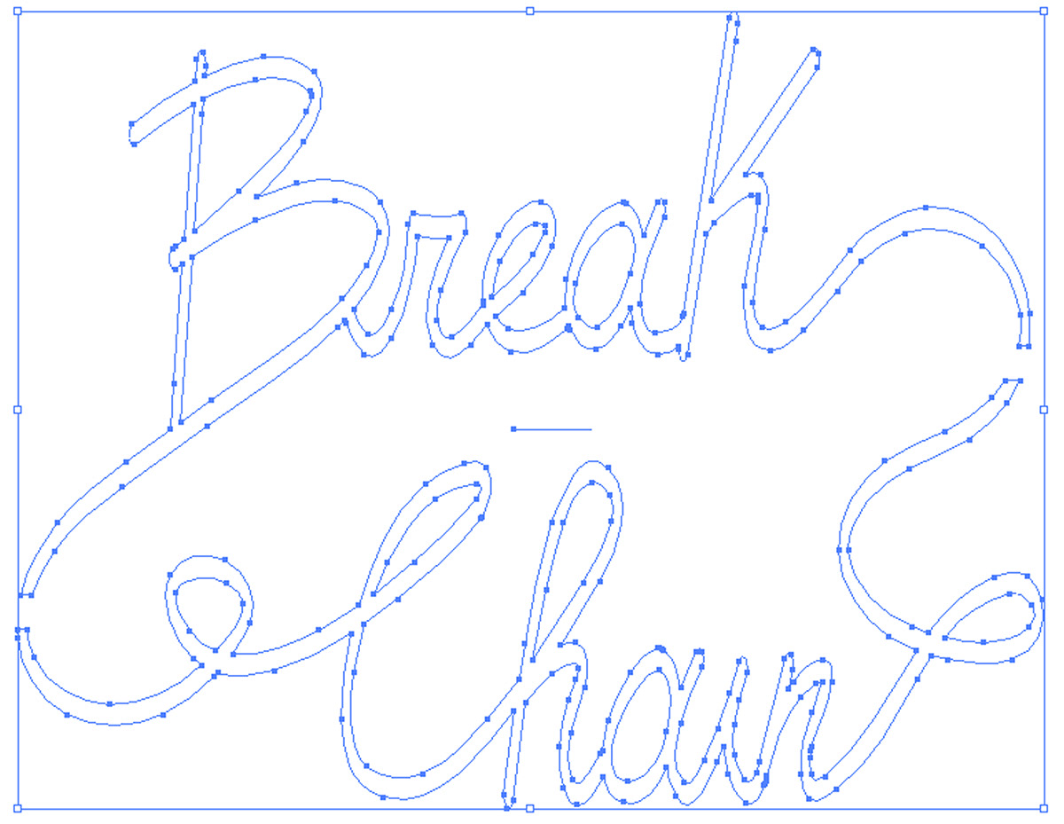 calligrafia type font graphic design break every chain