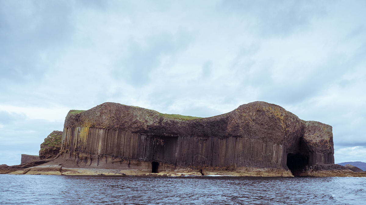 scotland mull Iona islands fishing Staffa Moody Landscape mountains sea Island cave