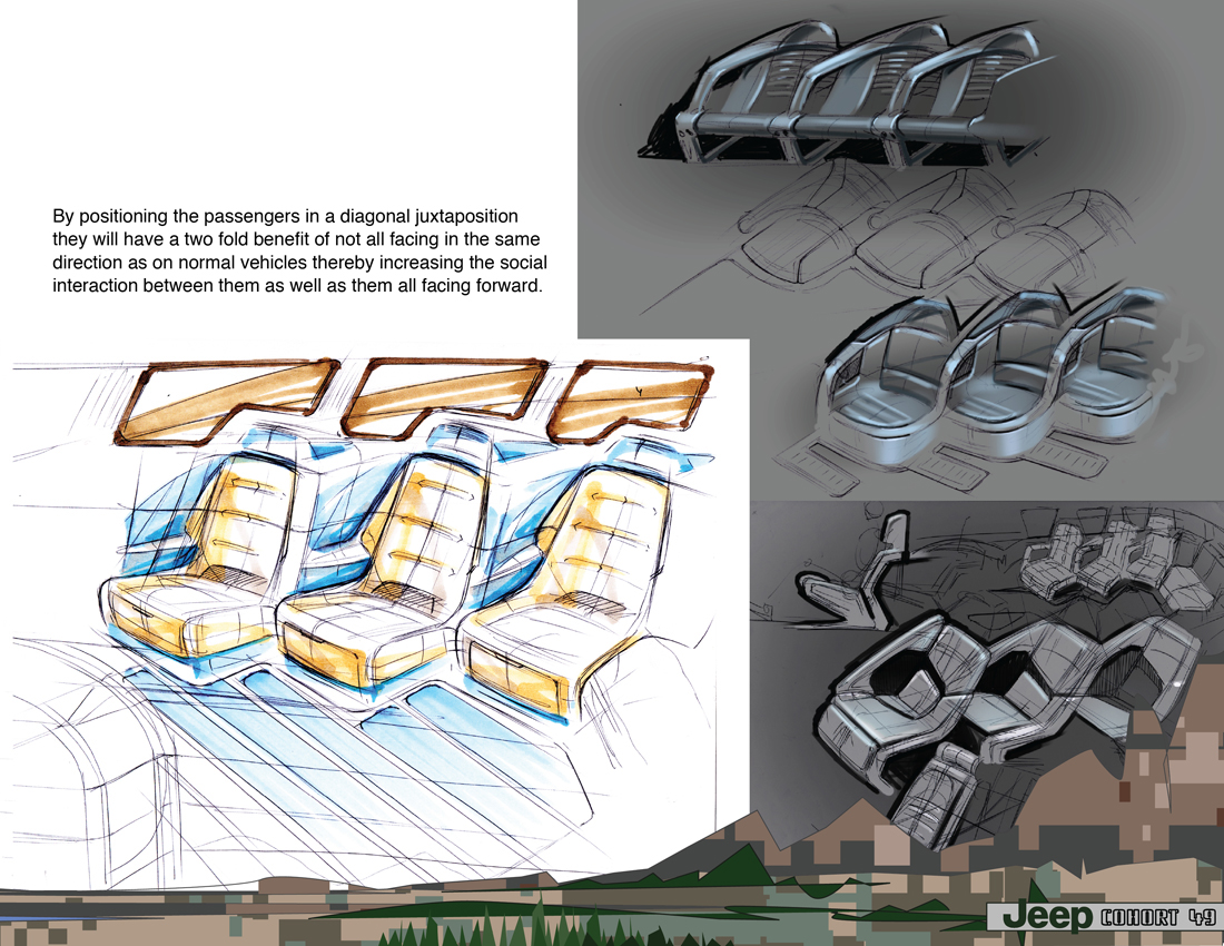 Adobe Portfolio jeep interior automotive design automotive packaging design car design auto design transport design car interiors