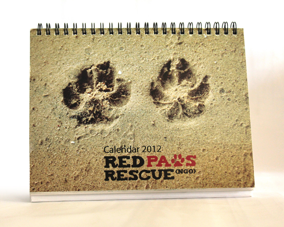 posters animals dogs red paws rescue animal shelter India calendar art work illustrations