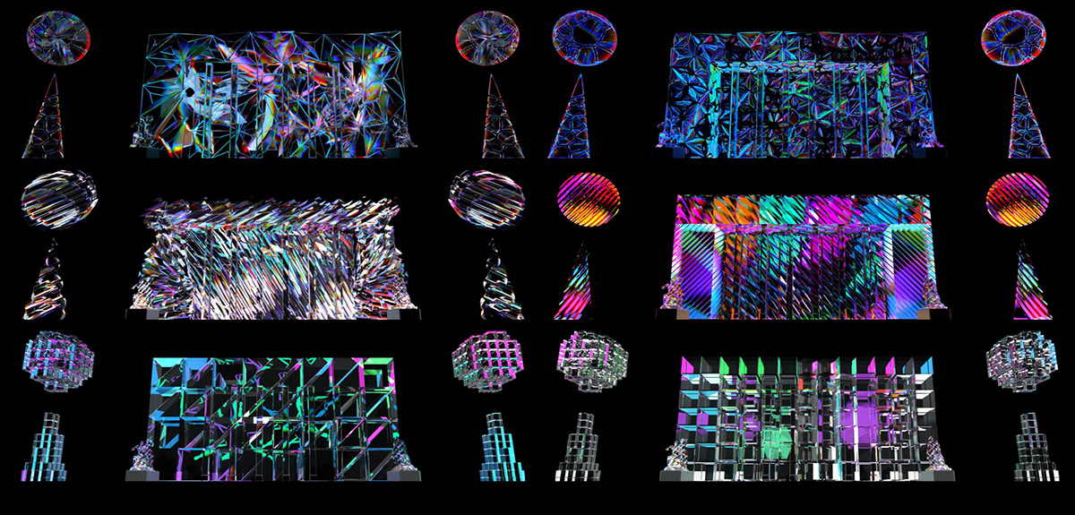3D Mapping Show videomapping animation  3dmapping light c4d houdini mirrors