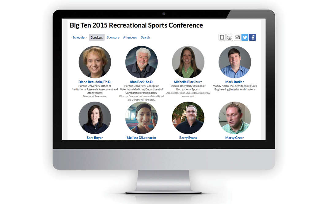 Adobe Portfolio Big Ten Conference save the date invite rec sports purdue