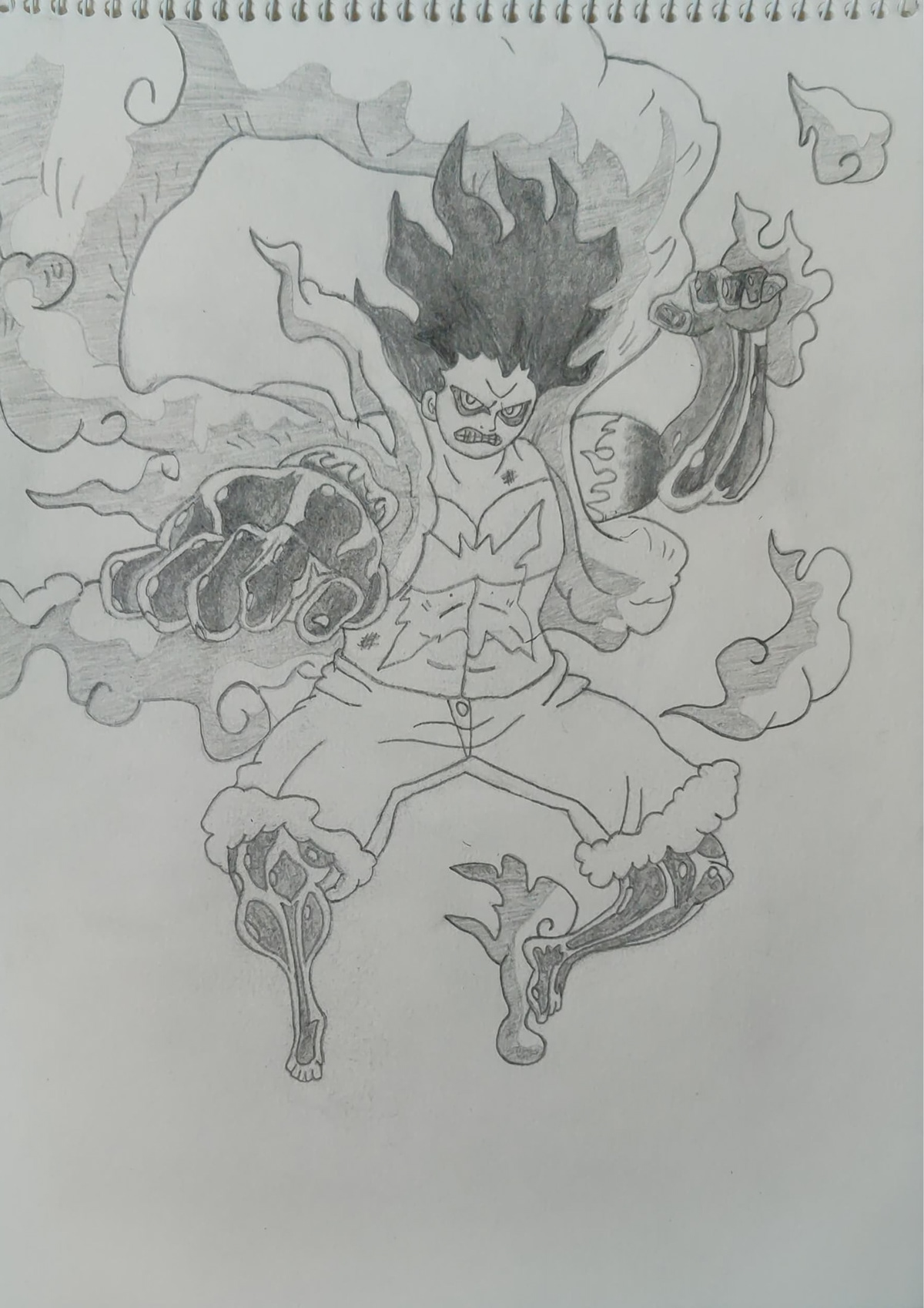 anime devil fruit Drawing  luffy one piece snakeman fanart gear 4th manga One Piece fanart