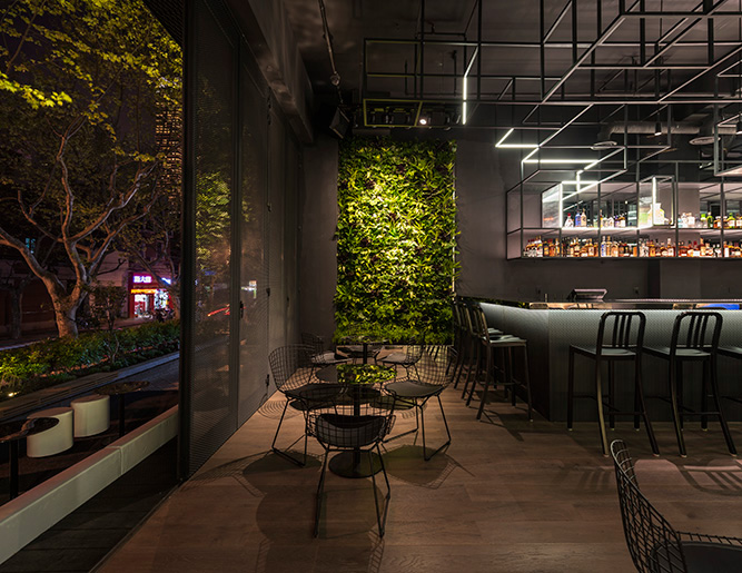 cocktail bar shanghai Alberto Caiola design french concession bar lounge botanist futuristic