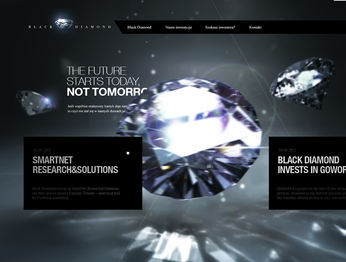 black diamond diamond  3D glow