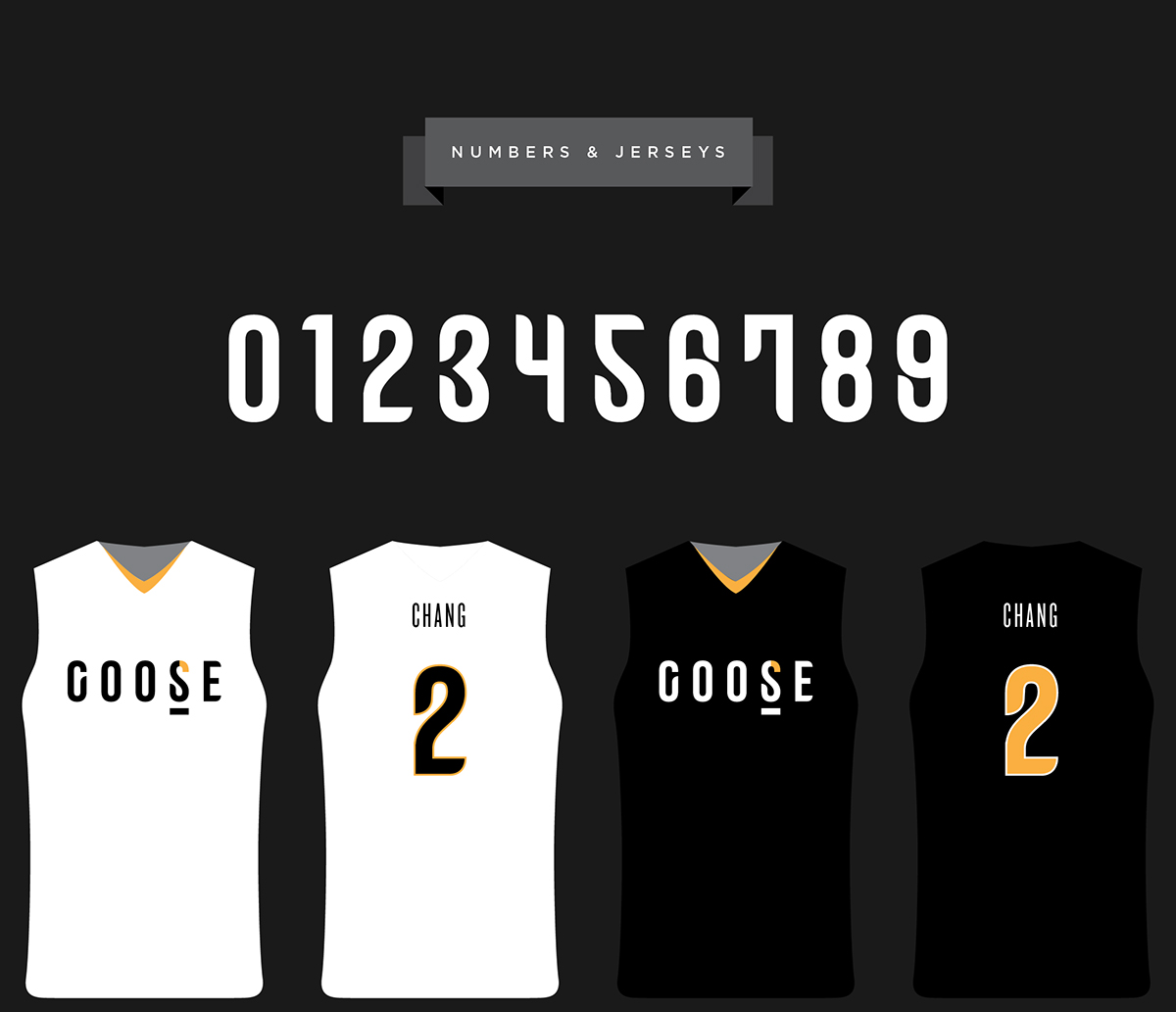 basketball sport logo Goose animal team line yellow black modern beak taiwan NBA jersey type