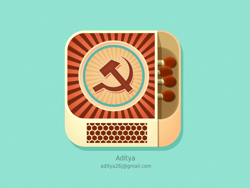 ios flat app Icon subtle texture new iPad iphone cool awesome Matchbox matchstick fire