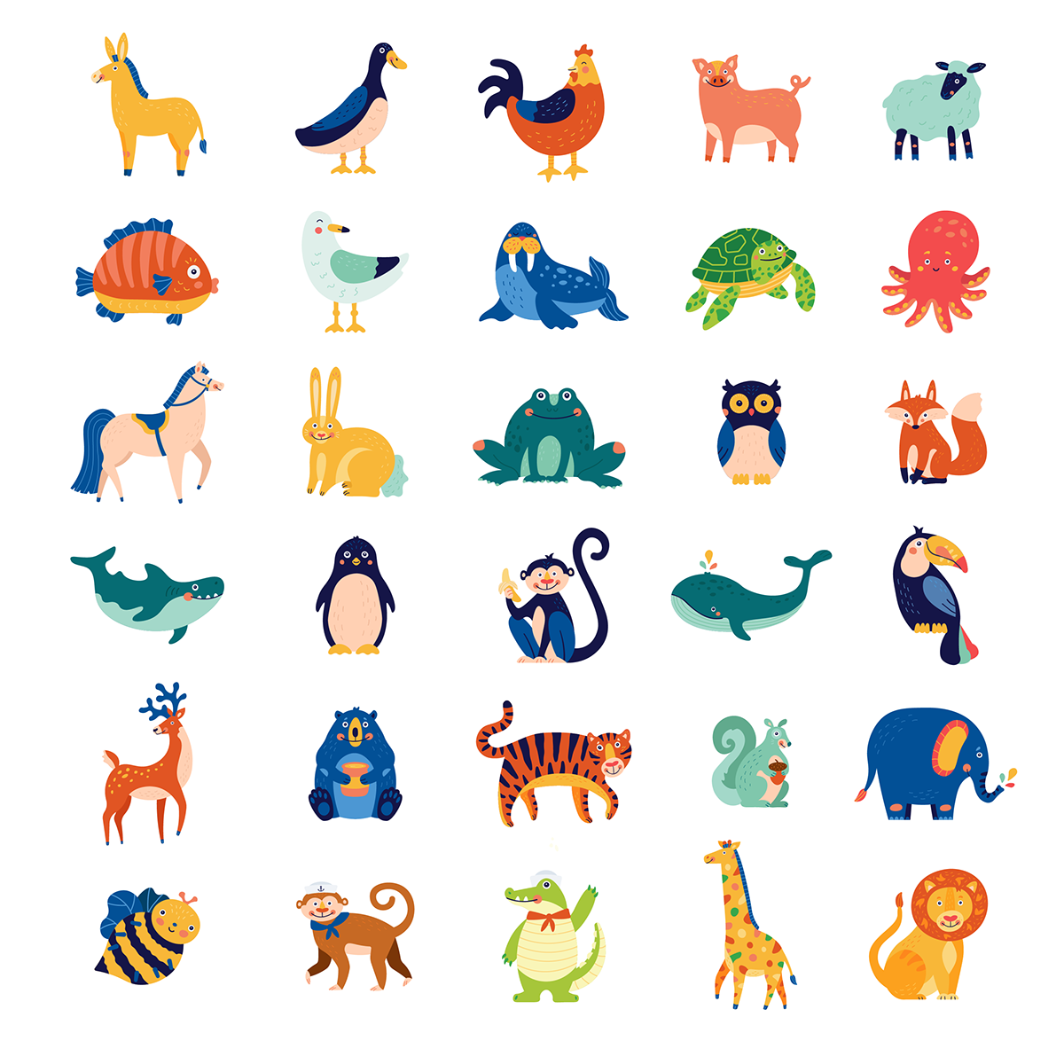 branding  children's illustration decor identity jungle animals kids lettering Logo Design Vector Illustration wall art
