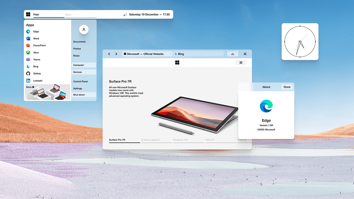 concept Interface Microsoft Os surface UI UI/UX windows windows 10