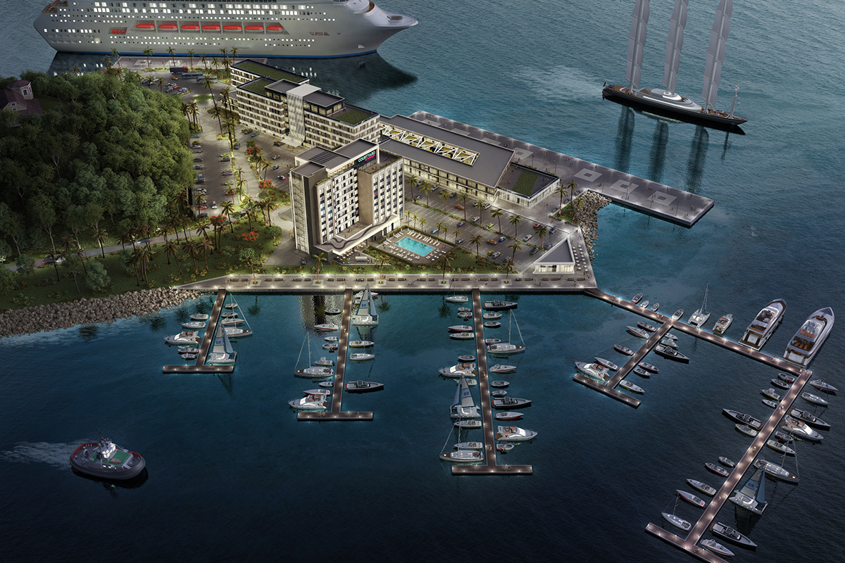 3D 3dmodeling archviz CGI exterior hotel Island Render view visualization