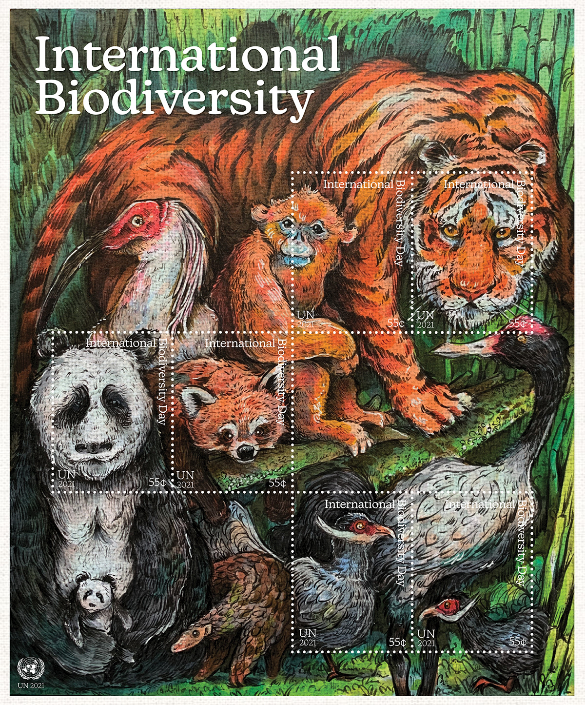 animals biology design endangered ILLUSTRATION  monkey Nature product design  stamps zoology