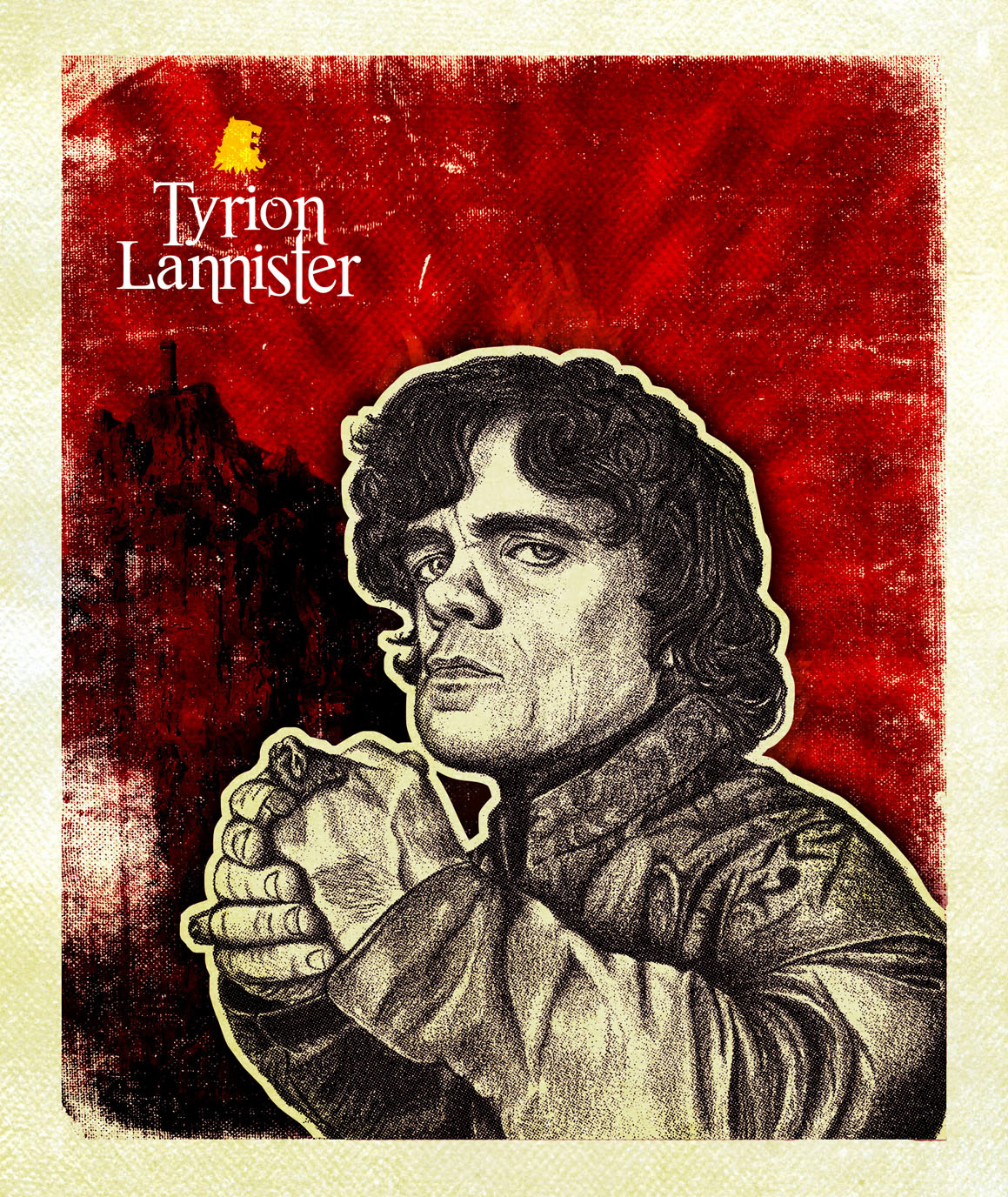 dibujo ilustracion  juego de tronos lannister tyrion