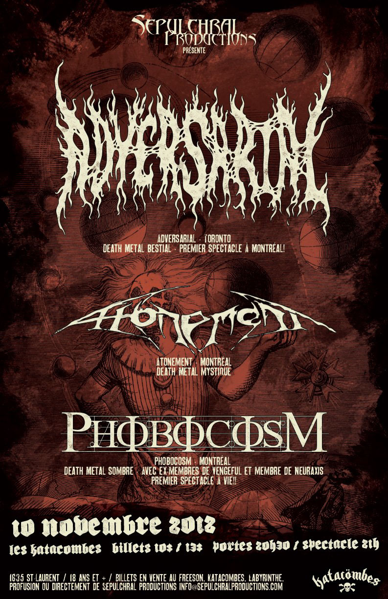 Phobocosm metal atonement Montreal death metal  Adversarial