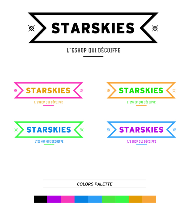 posters identity logo starskies eshop Ecommerce Website neon