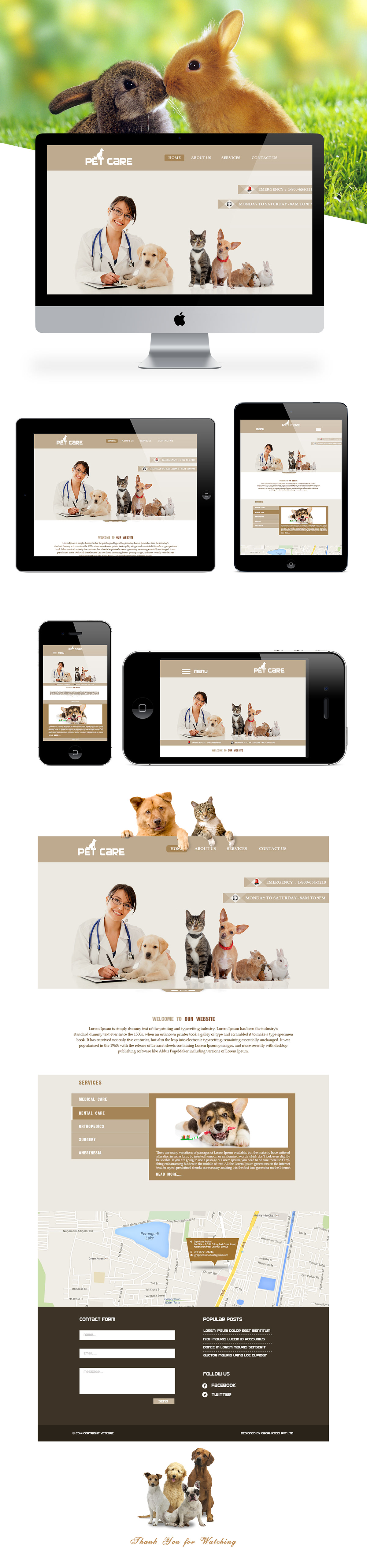 pet care Website Design