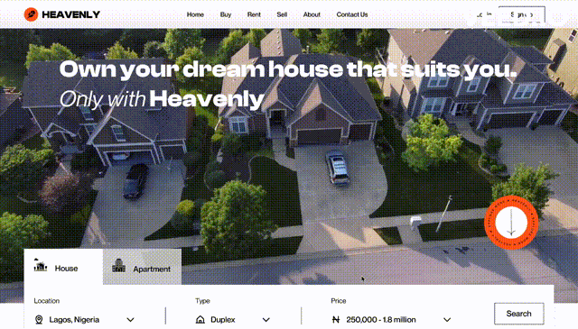 Figma figma design homepage landing page real estate realestate UI user interface ux/ui Website