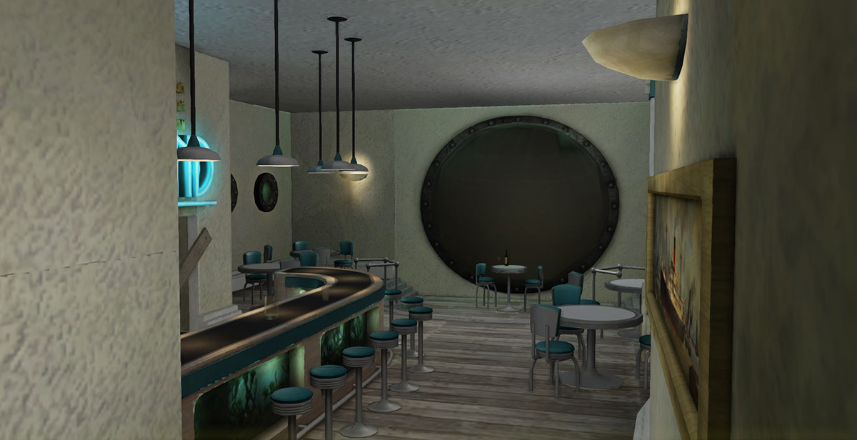 BioShock Interior environment diner bar