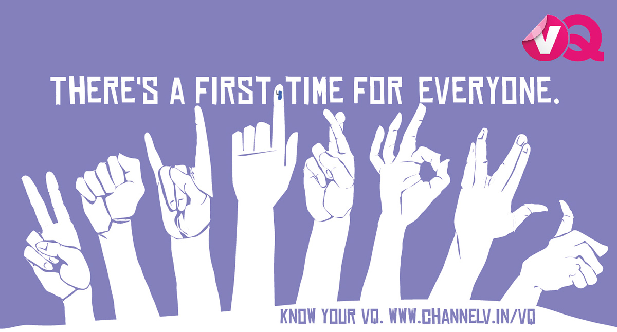 channel v VQ   voting poster voting 2014 India first time voter first time
