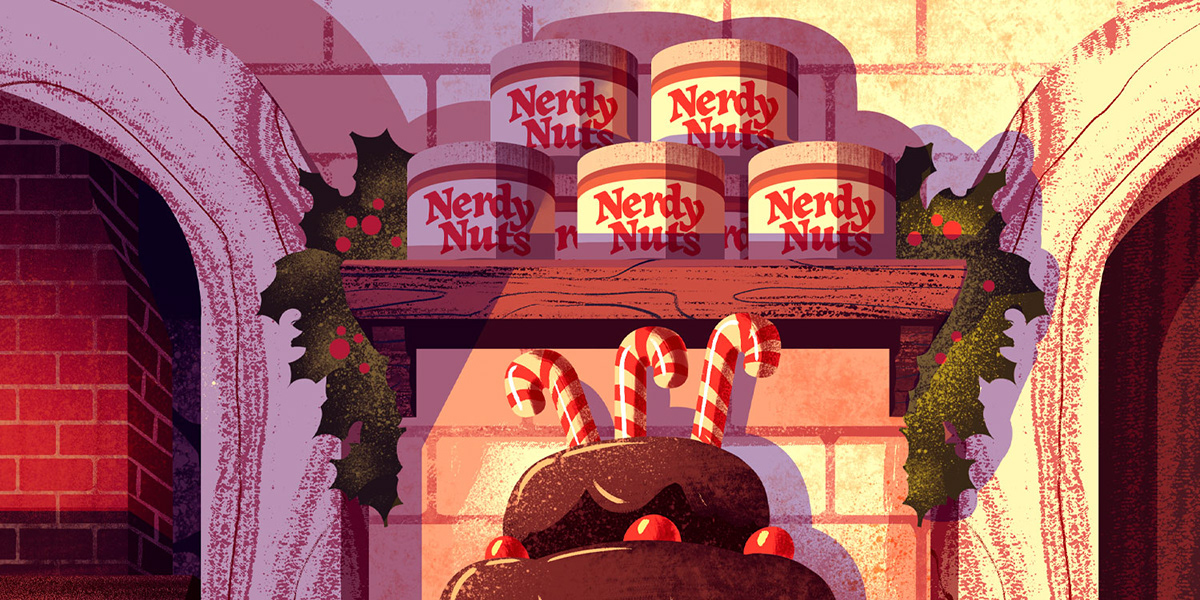 cartoon Christmas Digital Art  digital illustration Food  Holiday ILLUSTRATION  Labels and Packaging winter
