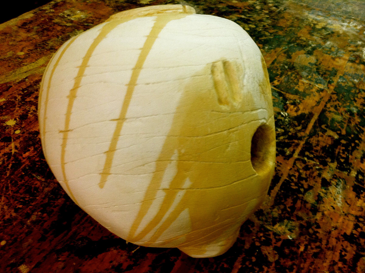 turnip Halloween turnip head adam robert haug sculpture 3d design plaster coffee stain jack's coffee roastery