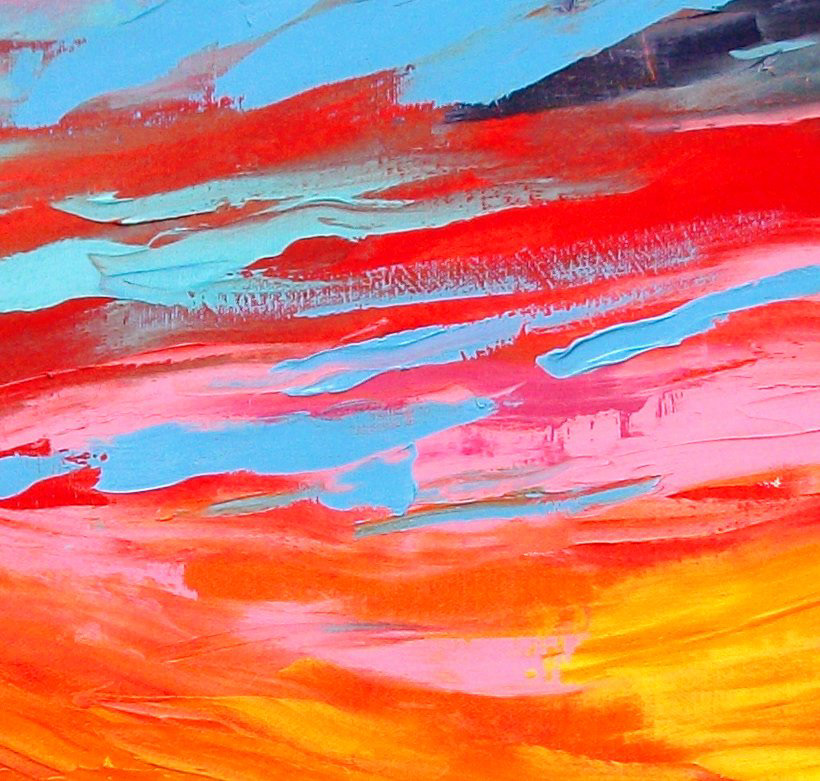 Landscape seascape lake boat painting Water Painting sunset sunset painting oil canvas oil on canvas aja sagittariusgallery