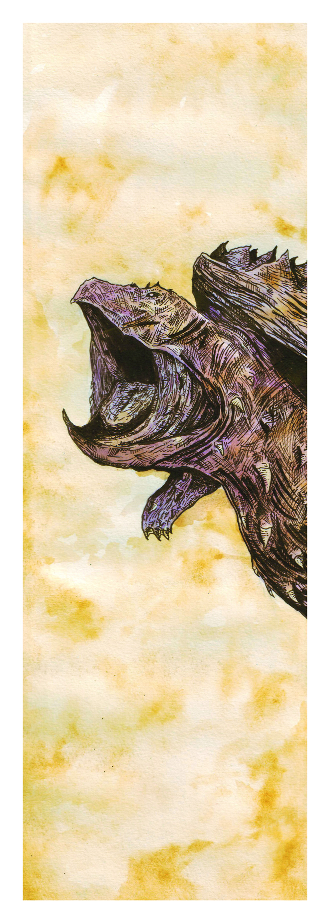 creature gojira kraken bedawang nala  ocean keeper monster pena hitam dark art hand drawing mythology