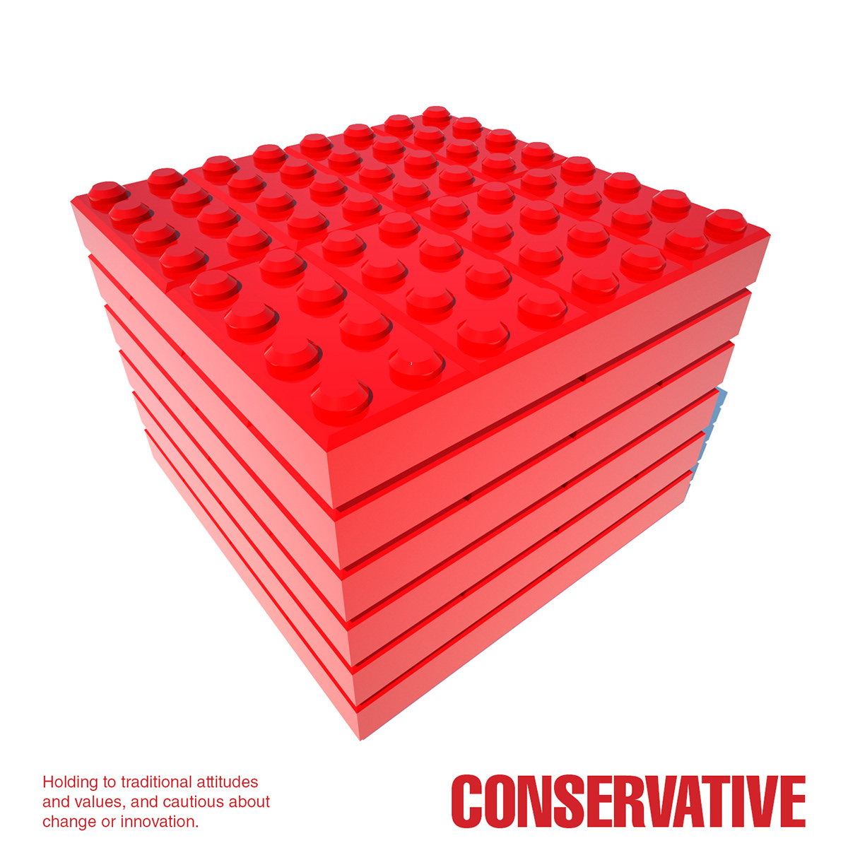 Quadtych Series 3d design 3D illustration Legos LEGO politics conservative LIBERAL