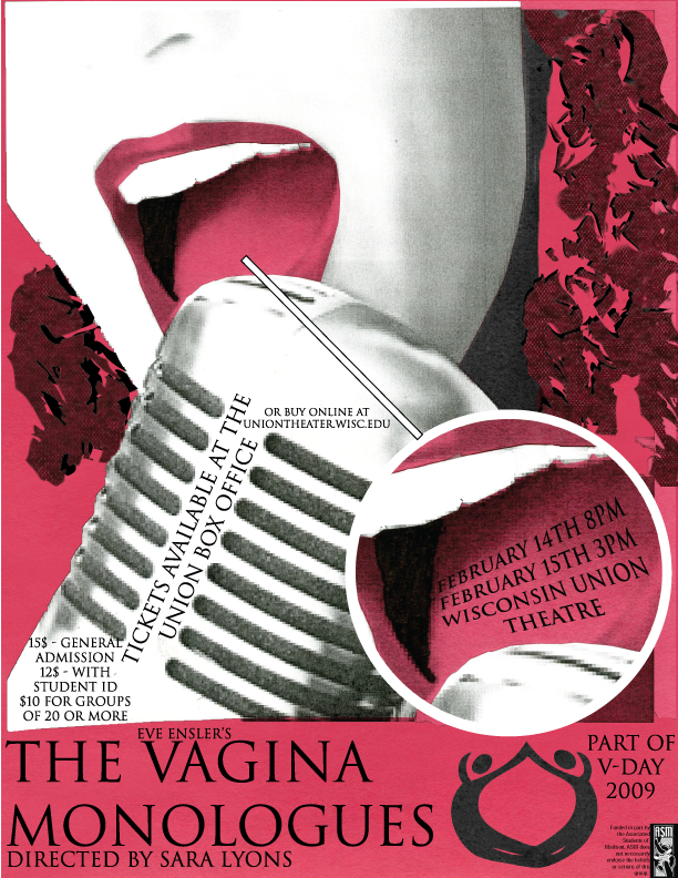 poster feminist Campus Women's Center lecture flier concert