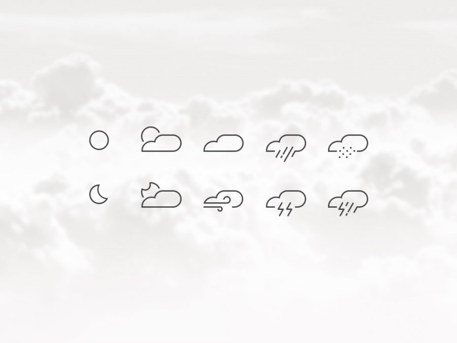 weather Sun cloud Icon mozza photoshop rain lightning