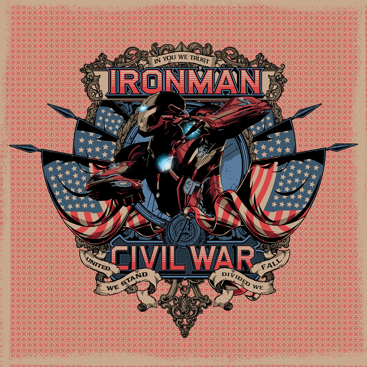 captain america ironman Civil War vector adobe Creative Suite Illustrator CS