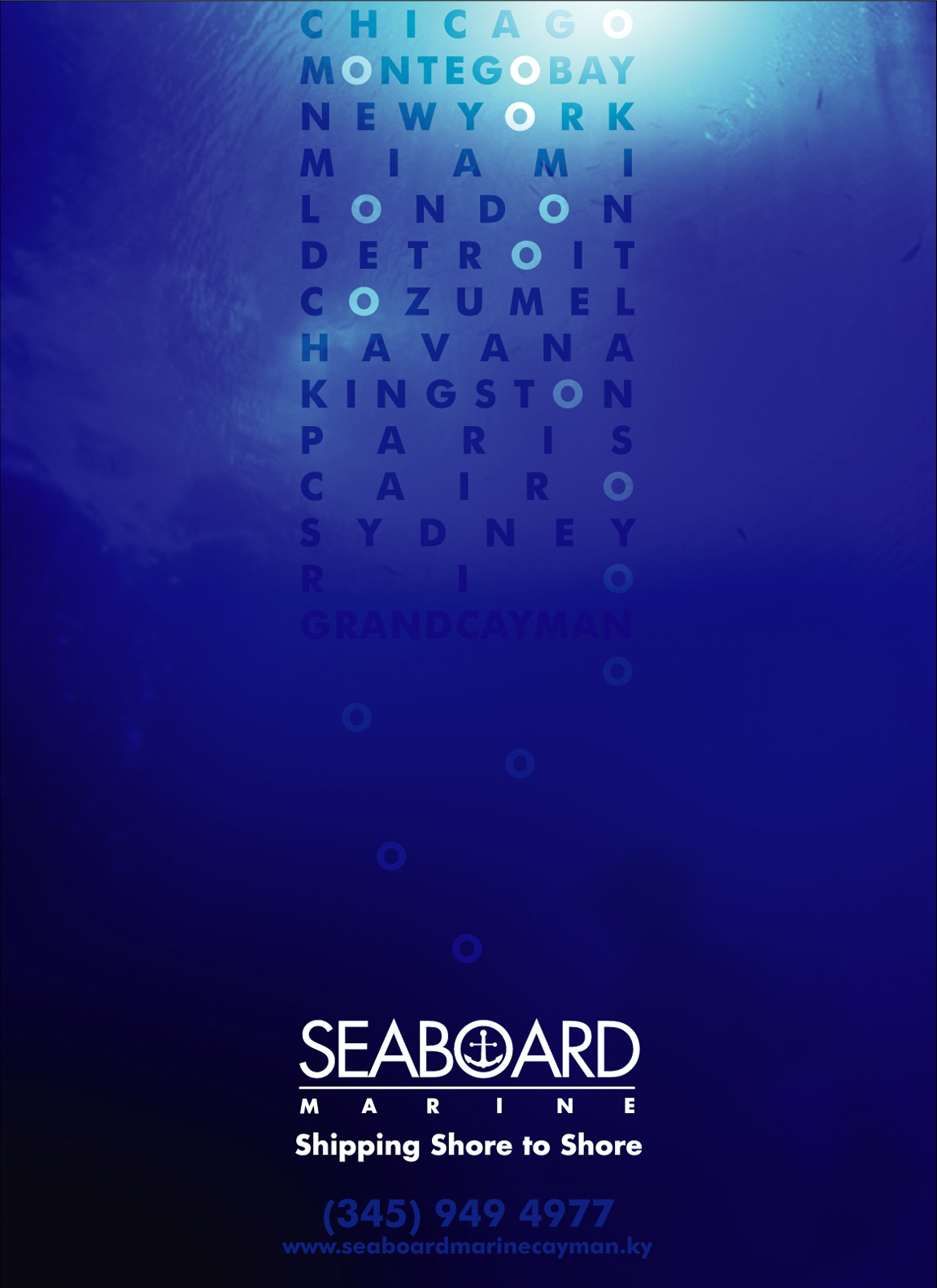 motion display board seaboard marine blue Signage International