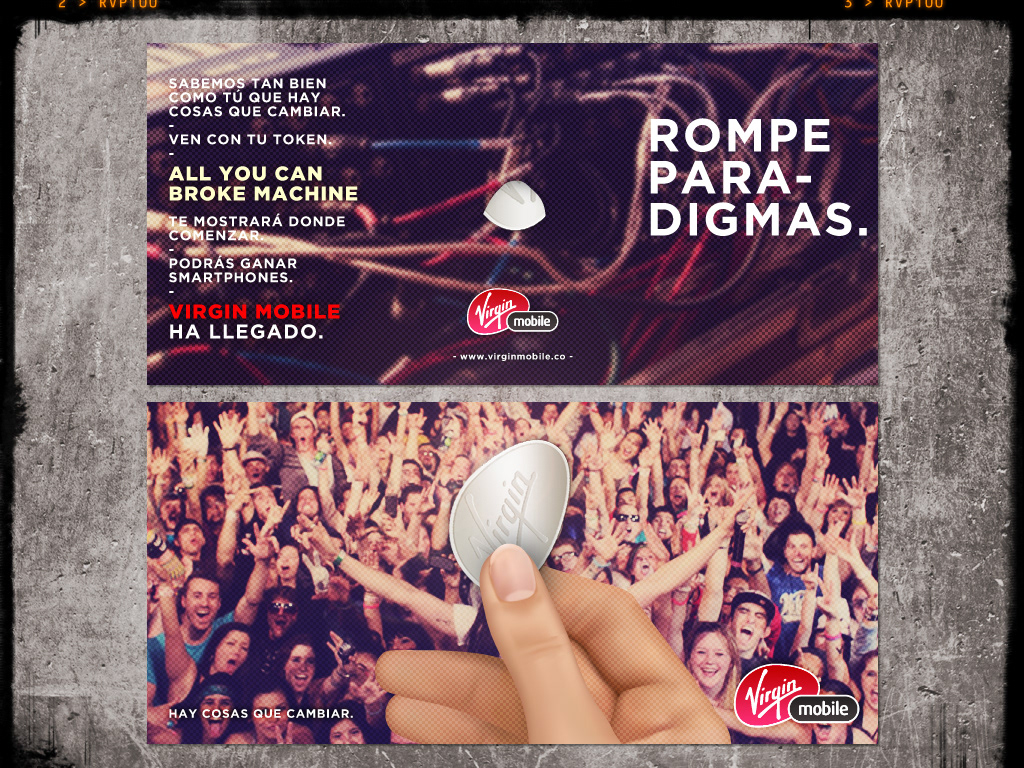 virgin Virgin Mobile Mercadeo Directo direct marketing Direct mail clamshell card mobile