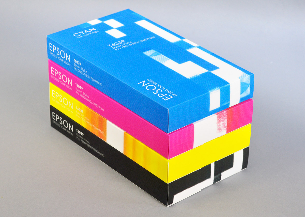 glitch art  Glitch Design Glitch Packaging  Printer Packaging  Cartridge Packaging  Niral packaging design