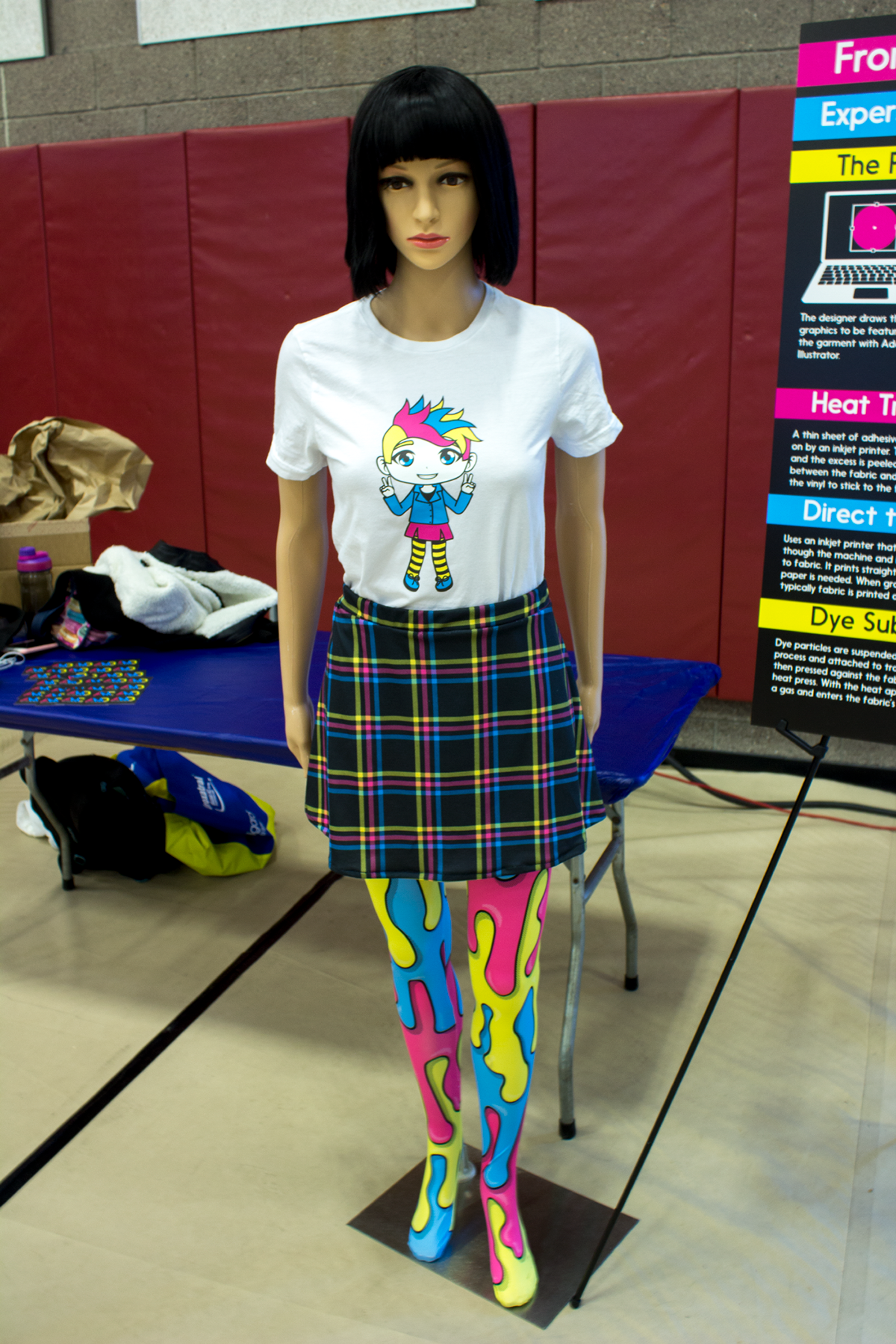punk anime kawaii t-shirt vinyl fashion design heat press vinyl shirt design shirt Fashion 
