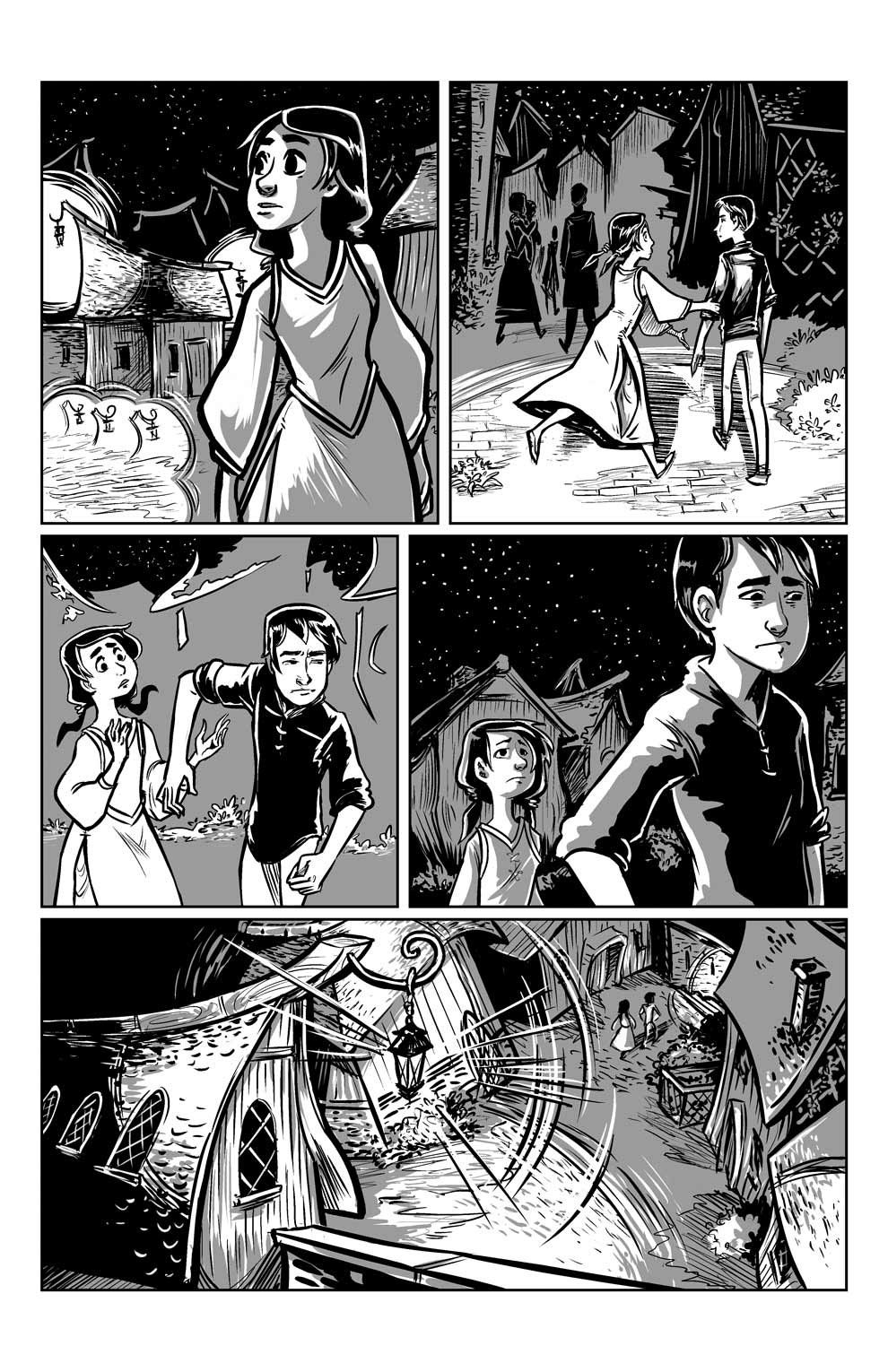 Adobe Portfolio comic Graphic Novel pages inks fantasy adventure Character Acting