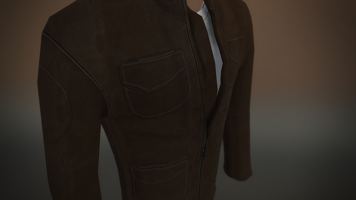 3D 3D model Aitor Pérez ddo leather jacket Maya modeling ndo texturing