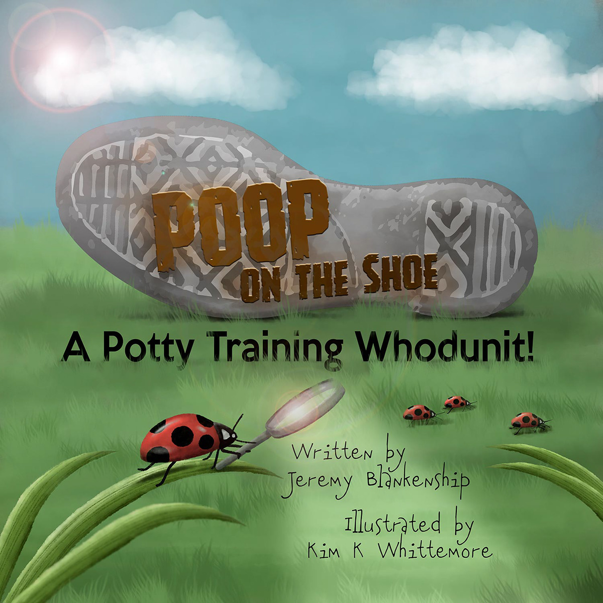 book illustrating potty training toddler poop shoe
