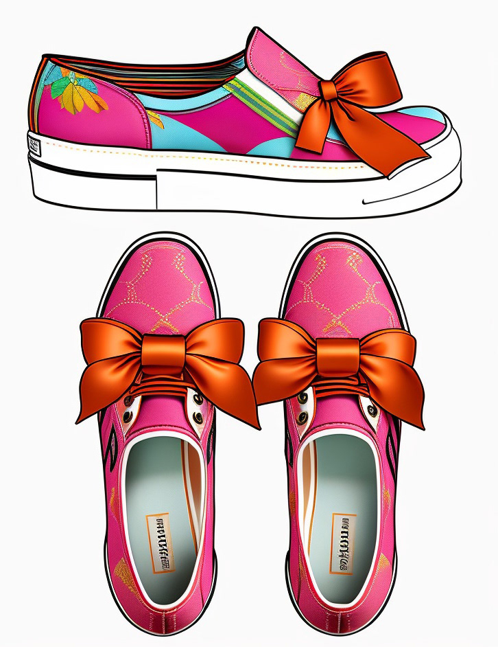 Women Canvas shoe with bow at upper Design .jpg image