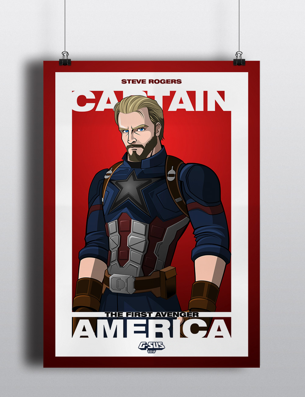 Avengers Infinity War Captain America Art print