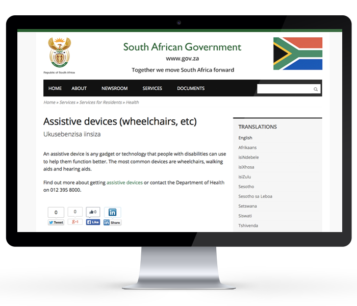 south african Government gov sa Web green mobile Responsive clean Layout webdev Drupal open source graphic Website