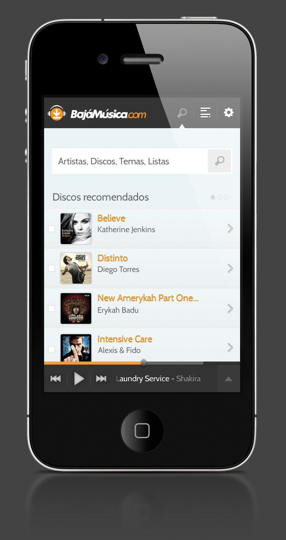 bajamusica Streaming musica iphone app