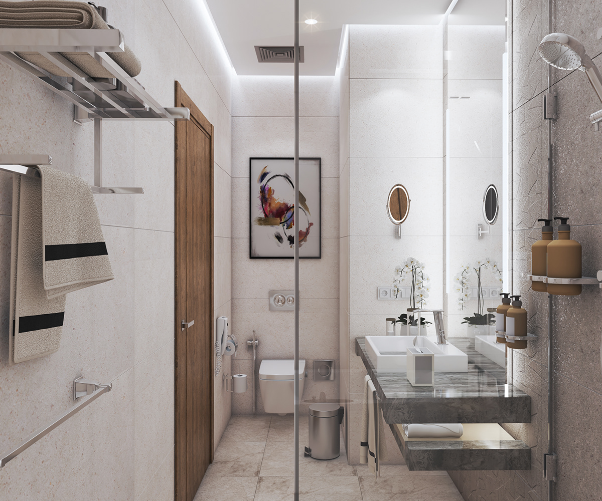 architecture bathroom bathroom design earthtones hotelbathrooms Interior interior design  minimalist simple bathroom visualization