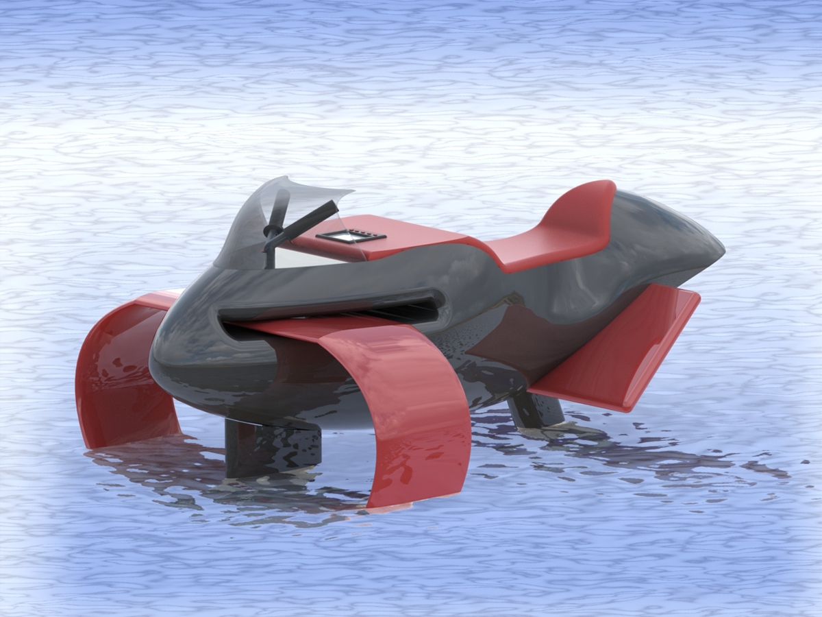 design Transport automotive   product industrial Jet-ski water sport cad Solidworks