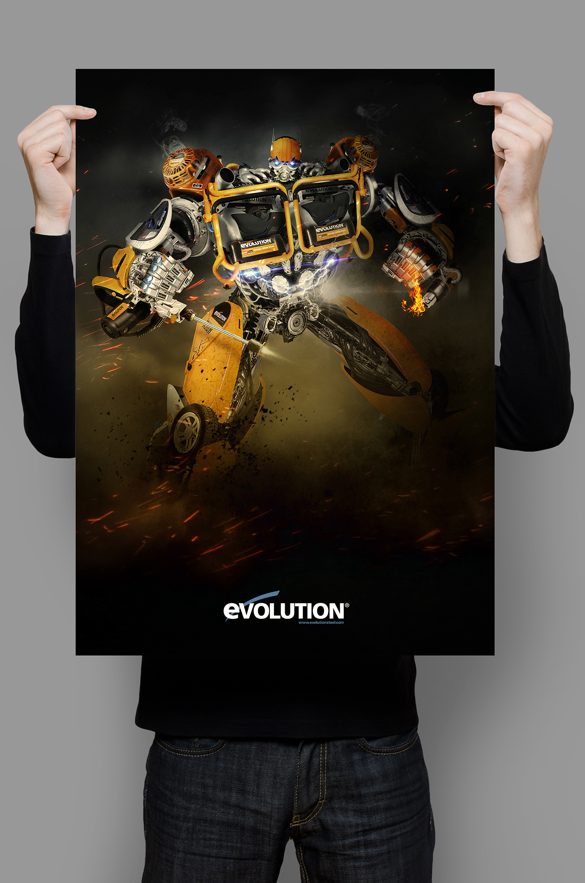 poster  print  robot future photoshop manipulation