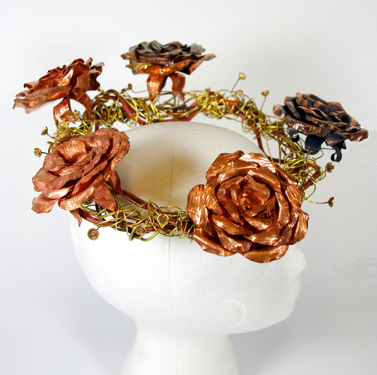 crown Roses copper brass fey Fairey queen